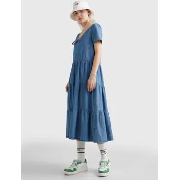 Dámské šaty Tommy Jeans dámské dlouhé šaty 20006707-8720643274782