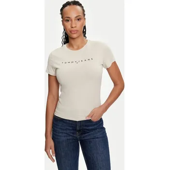 Dámské tričko Tommy Jeans dámské béžové tričko 20006971-2102641