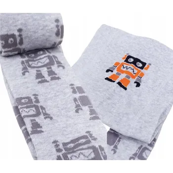 PUNČOCHÁČE DĚTSKÉ BAVLNĚNÉ PUNČOCHÁČE YOCLUB ROBOT 68/74