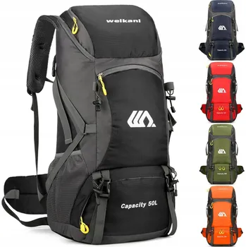 turistický batoh PLECAK TURYSTYCZNY OUTDOOROWY 50 LITRÓW 41-60 l černý