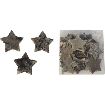 Vánoční dekorace Hvězda z kůry cm natur 24ks