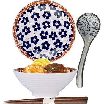 MISKA NA RAMEN KERAMICKÁ KOMPLETNÍ SADA MÍSA LŽÍCE SADA HŮLEK 1100ml