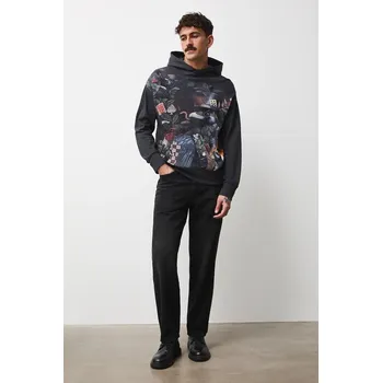 Pánská mikina Bavlněná mikina Medicine pánská, šedá barva, s kapucí, s potiskem RW25-BLM905 GRX, vel. XXL