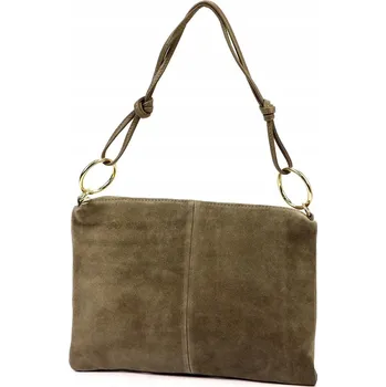 Kabelka Vera Pelle kabelka kožená kabelka přes rameno z pravé kůže béžová