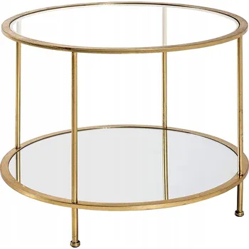 Konferenční stolek Konferenční stolek Haku kulatý 60 x 60 x 45 cm zlatý
