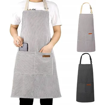 Kuchyňská zástěra SADA 2x KUSŮ KUCHYŇSKÁ ZÁSTĚRA ČERNÁ GASTRONOMIE + Kapsa