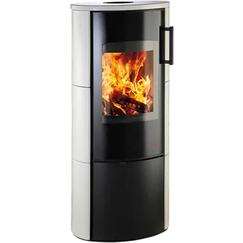 Krbová kamna Haas+Sohn Rukov s.r.o. HAAS+SOHN BRILLO kachlová kamna 3,5-6,7kW, černá/slonová kost