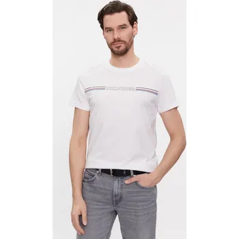 Pánské tričko Tommy Hilfiger pánské bílé tričko 20012160-8720646470044