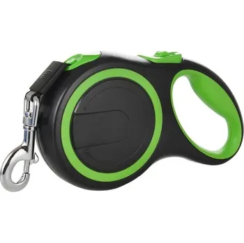 Vodítko pro psa Samonavíjecí vodítko (5 m - 50 kg), zelené Barva: Zelená, Rozměry: 5m Plus - 50 kg