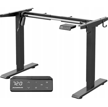 Psací stůl ELEKTRICKÝ STŮL IDEÁLNÍ PRACOVNÍ STANICE 125 x 60 x 120 cm černý