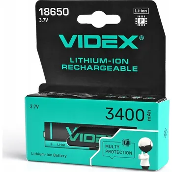 Článková baterie Nabíjecí Baterie Videx 18650-P 3400mAh Li-ion do svítilny