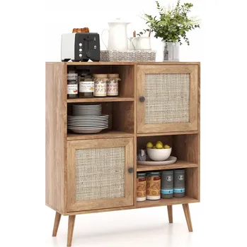 Komoda Komoda KREDENS DREWNIANY KOMODA POJEMNA 80 x 29,5 x 97 cm, odstíny hnědé