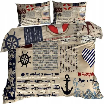 Povlečení Povlečení z Bavlna saténu 220x200 cm NÁMOŘNICKÝ STYL