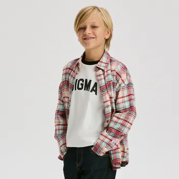 Chlapecké tričko Reserved - Bavlněné tričko s potiskem a dlouhými rukávy - krémová - 204IS-01X - 204IS-01X-116