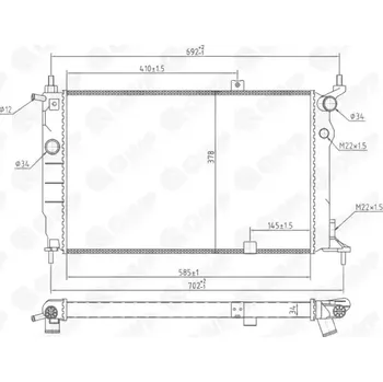 Chladič motoru QWP Chladič vody QWP WRA146