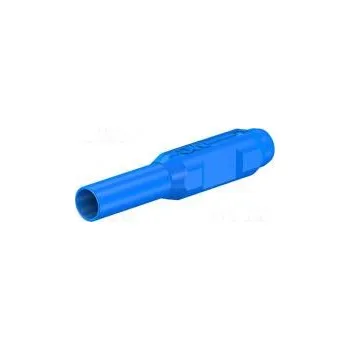 Krokosvorka Zástrčka banánek 2mm modrá zlacený Izolace polyamid Ø 2,1mm