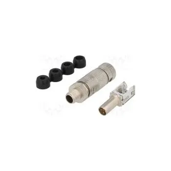 Elektrická zásuvka Zástrčka M12 PIN 4 vidlice kód D-Ethernet Řada preLink