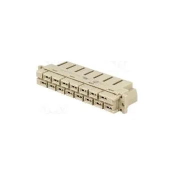 Elektrická zásuvka Zástrčka DIN 41612 typ H zásuvka PIN 15 fastony 6,3mm přímý