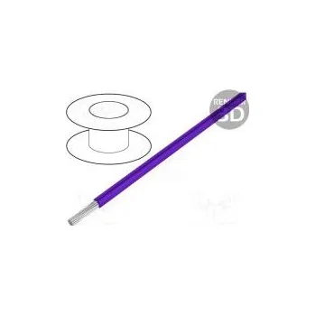elektrický kabel Vodič HookUp Wire PVC lanko Cu 28AWG fialová PVC 300V 30,5m