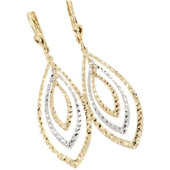 Náušnice Zlatnictví Helios Zářivé zlaté visací náušnice