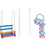 Teddies Houpačka dřevo barevná 38x30cm nosnost 80kg v sáčku