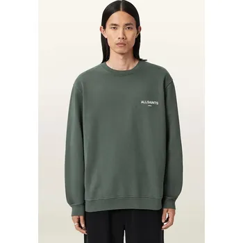 Pánská mikina Bavlněná mikina AllSaints pánská, zelená barva, vzorovaná, M021ND 78X, vel. M