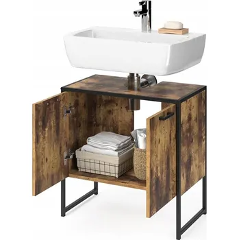 Koupelnový nábytek SKŘÍŇKA POD UMYVADLO DO KOUPELNY POLICE UZAVÍRATELNÁ INDUSTRIALNÍ PROSTORNÁ