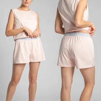 VÝPRODEJ MÓDNÍ DÁMSKÉ BAVLNĚNÉ ŠORTKY KRÁTKÉ BOXERKY PUDROVÉ 44 XXL