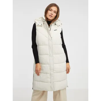Dámská vesta Pepe Jeans dámská krémová dlouhá vesta 20012821-2018706