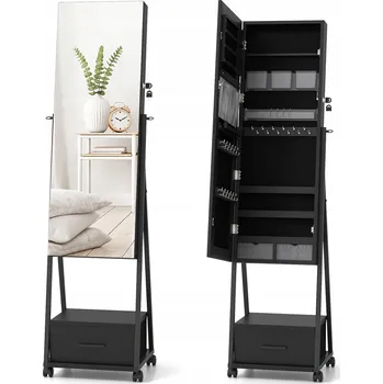 Toaletní stolek TOALETNÍ STOLEK NA BIŽUTERII MAKE-UP PŘÍSLUŠENSTVÍ černý 42 x 157 x 38 Cm