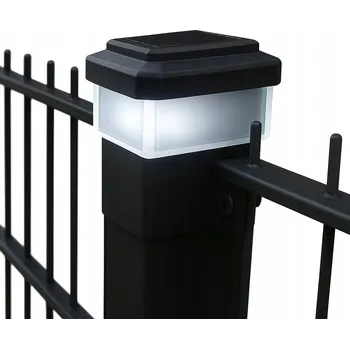 Venkovní osvětlení Obdélníkový osvětlovací sloupek D-Fence s integrovaným LED zdrojem, 4 cm, černý