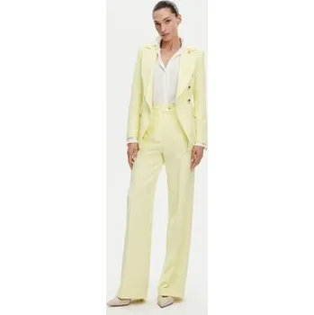 Dámské kalhoty Maryley Kalhoty z materiálu 25EB537/M26/43LL Žlutá Regular Fit XS