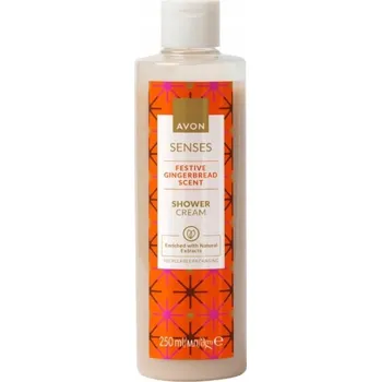 Sprchový gel Krémový sprchový gel AVON SENSES Festive Vánoční perníčky 250 ml