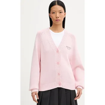 Dámský svetr Kardigan s příměsí vlny Kenzo růžová barva, FF62CA7143LA 03X, vel. L