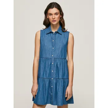 Dámské šaty Pepe Jeans dámské modré džínové šaty 20015612-1960433