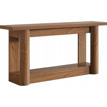 Konferenční stolek ÚZKÝ ELEGANTNÍ KONZOLOVÝ STOLEK DO PŘEDSÍNĚ CHODBY SE 2 POLICEMI 160 CM