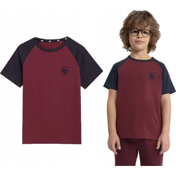 Chlapecké tričko 4F M0805 bavlněné, vínové, velikost 158.