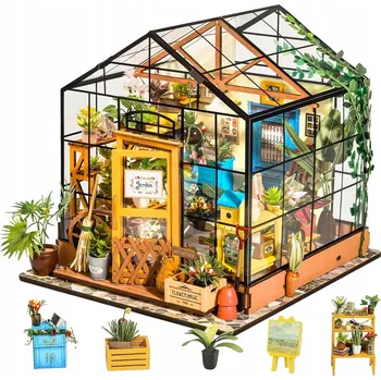 Domeček pro panenku DŘEVĚNÝ DOMEČEK PRO DĚTI HRAČKY MINIATURNÍ SADA DOMEČEK PRO PANENKY DIY