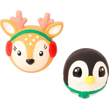 Hračka pro psa Huhubamboo vánoční mix latexový sob / tučnák 1 ks