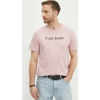 Pánské tričko Pepe Jeans pánské růžové tričko 20015820-2098746