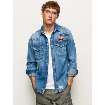 Pánská košile Pepe Jeans pánská modrá džínová košile 20013347-8445512876439