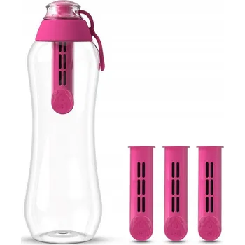 Láhev Láhev na vodu Dafi Soft s filtrem růžová 0,5l sada se 4 filtry