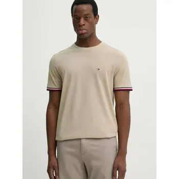 Tommy Hilfiger pánské béžové tričko Global 20013586-2172125