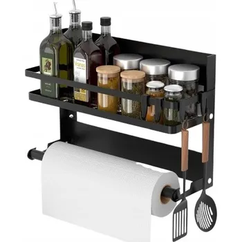 regál ZÁVĚSNÝ REGÁL NA KOŘENÍ ORGANIZÉR S DRŽÁKEM NA UTĚRKY BEZ VRTÁNÍ