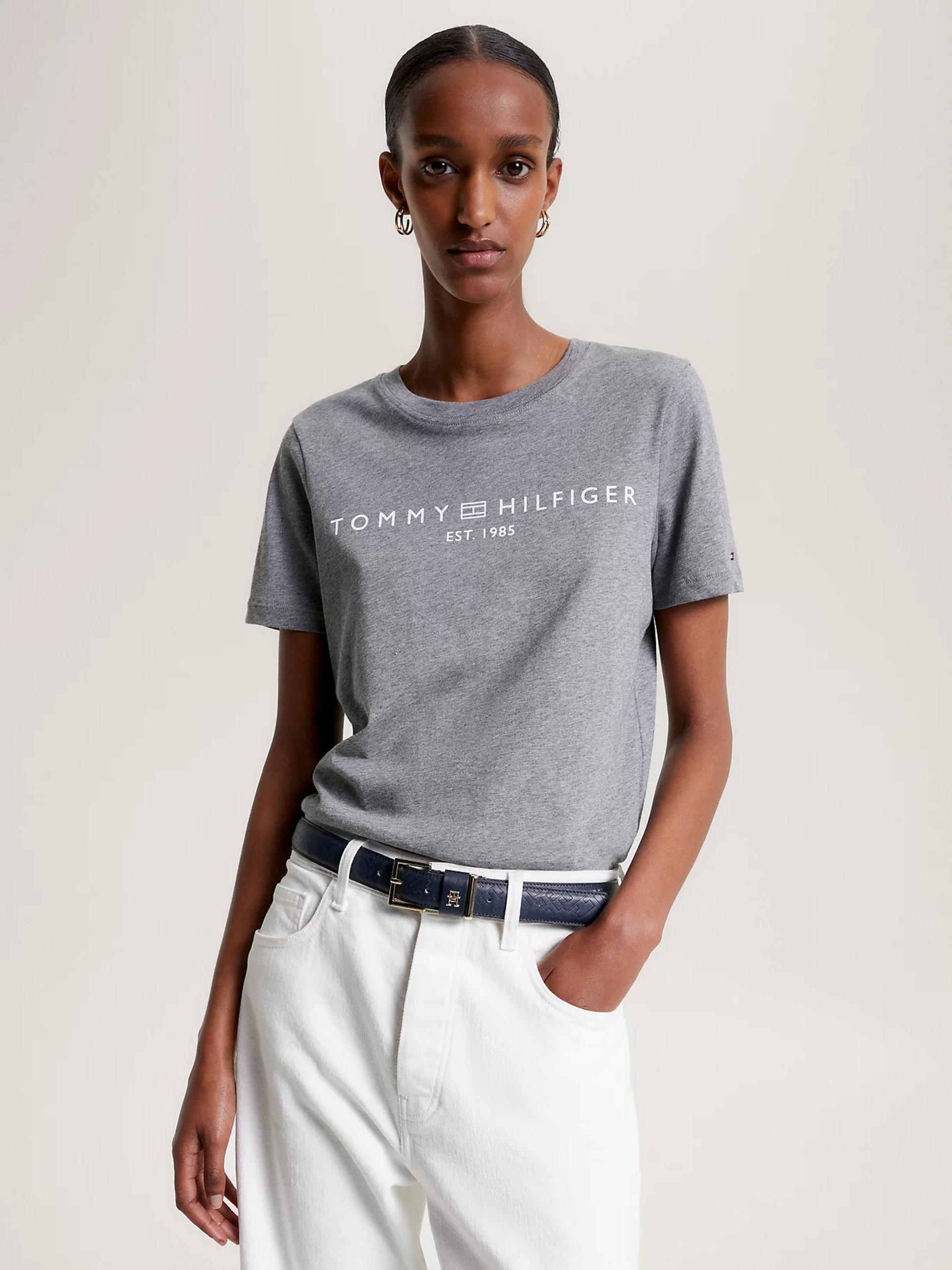 Tommy Hilfiger dámské šedé tričko 20021733-8720645377108