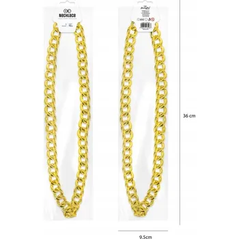 Náhrdelník Náhrdelník Zlatý Řetěz Gangster Šejk Kostým Halloween