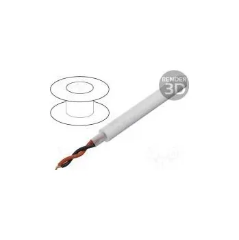 elektrický kabel Vodič instalační Žíla lanko 2x0,5mm2 -20÷70°C Barva bílá