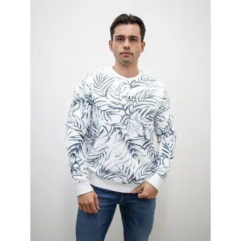 Pánská mikina Guess pánská bílá vzorovaná mikina 20011232-7628067734039