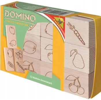 Dřevěná hračka Baczek Dřevěné Domino - Ovoce a Zelenina
