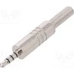 Zástrčka Jack 3,5mm vidlice stereo s vývodkou póly 4 přímý